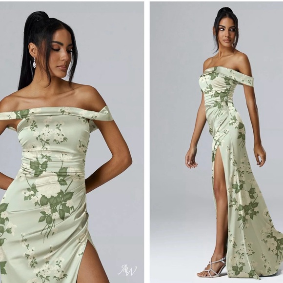 Aw Bridal Dresses & Skirts - Floral Off-Shoulder Maxi Dress